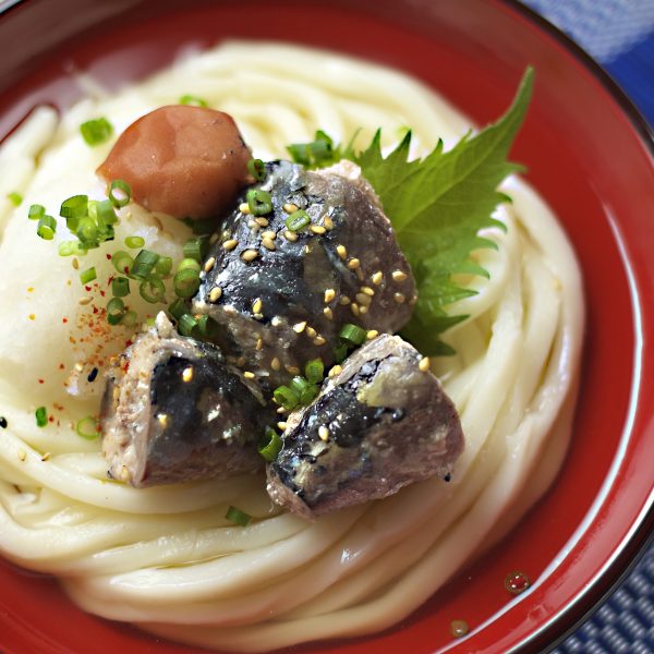 サバ水煮の梅おろしうどん