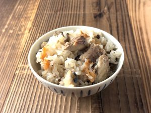 鯖の梅生姜炊き込みご飯